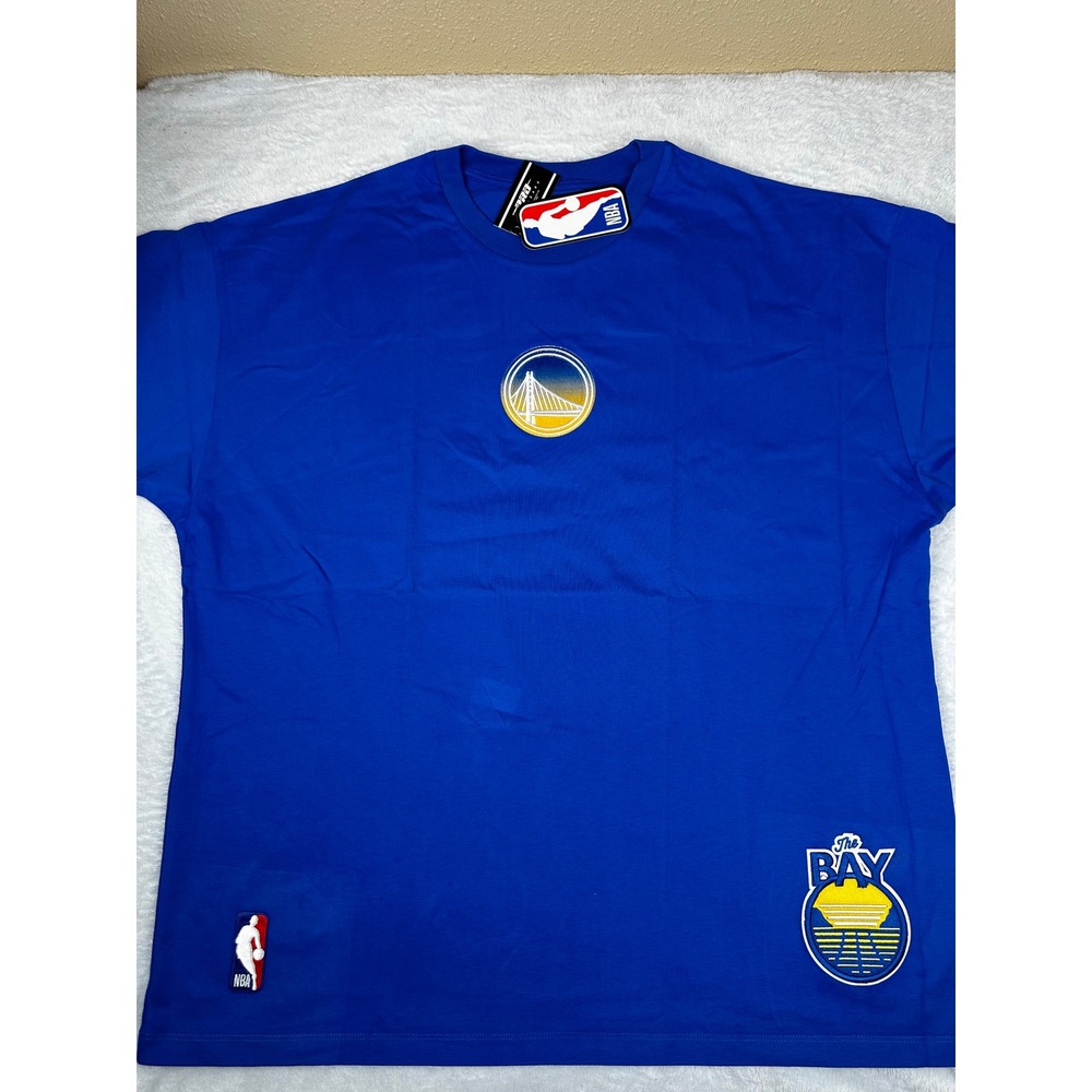 NBA Golden State Warriors Pro Standard Blue The Bay Bridge Embroidered T-Shirt